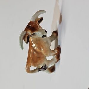 Vintage Handpainted Ceramic Arts Studio CAS Ox Bull 2 Hole Salt Shaker Figurine